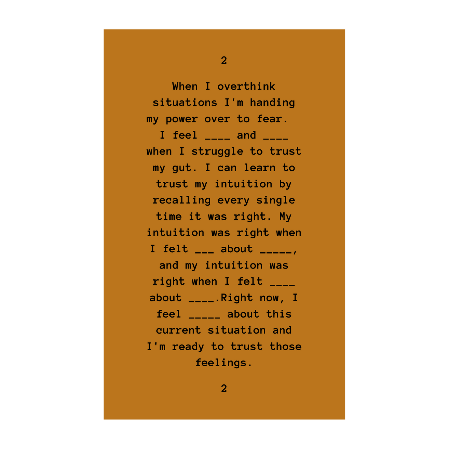 "Dear Self," Prompt Card Deck - 52 Card Deck